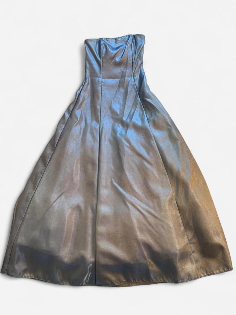 vintage jessica mcclintock for gunne sax strapless blue gown